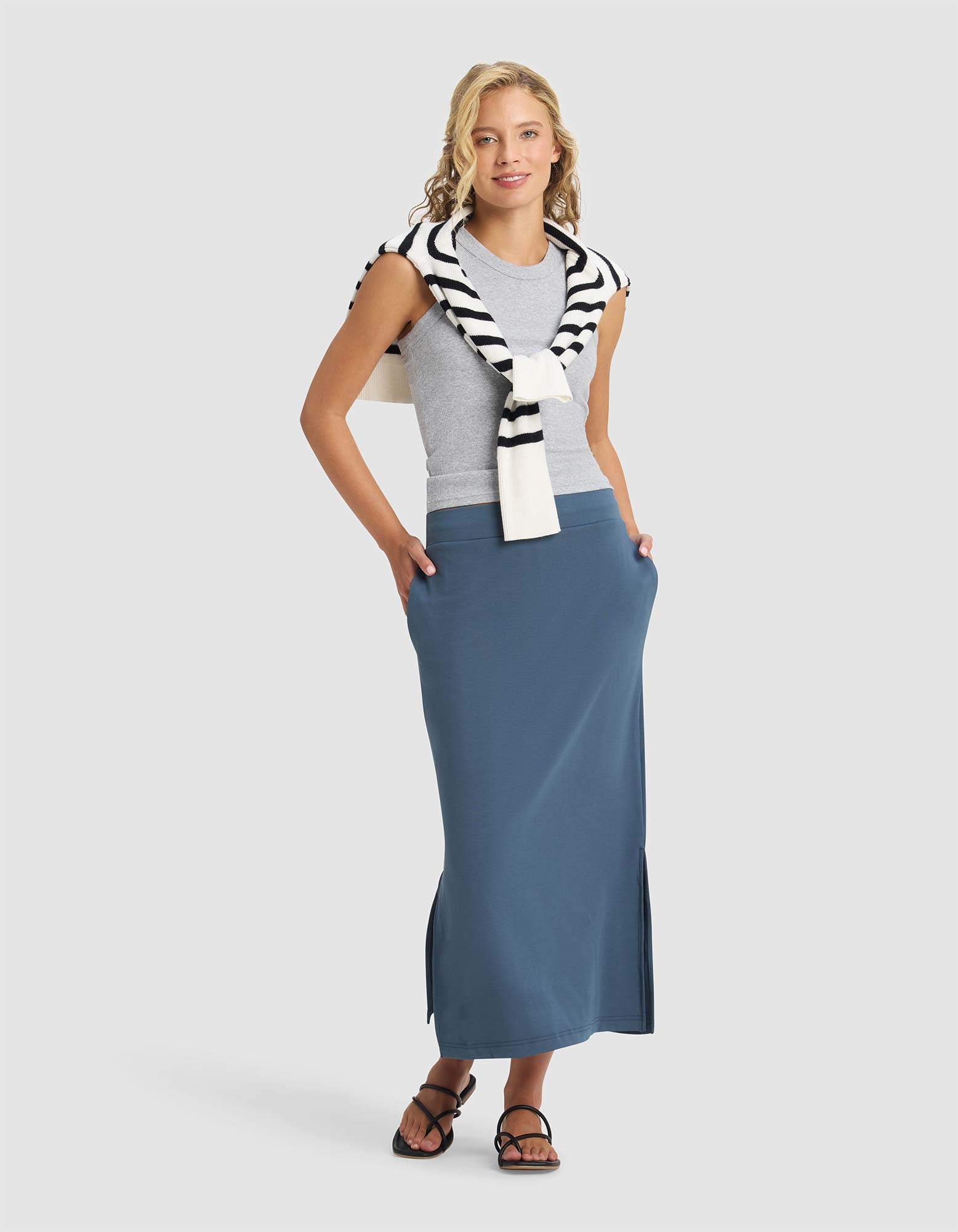 Women's Brushed Bamboo Midi Skirt - Last Chance - Image 16