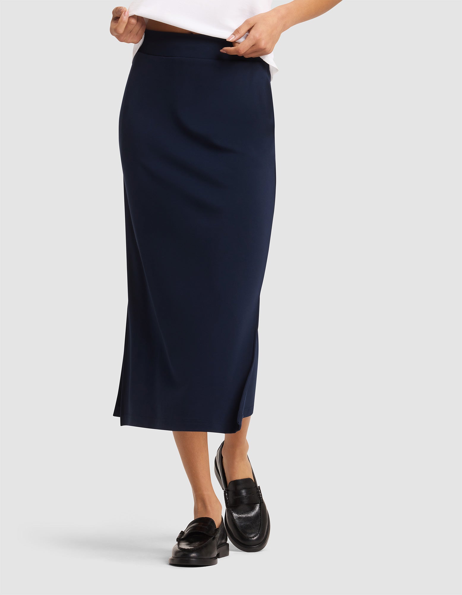 Women's Brushed Bamboo Midi Skirt - Last Chance - Image 3