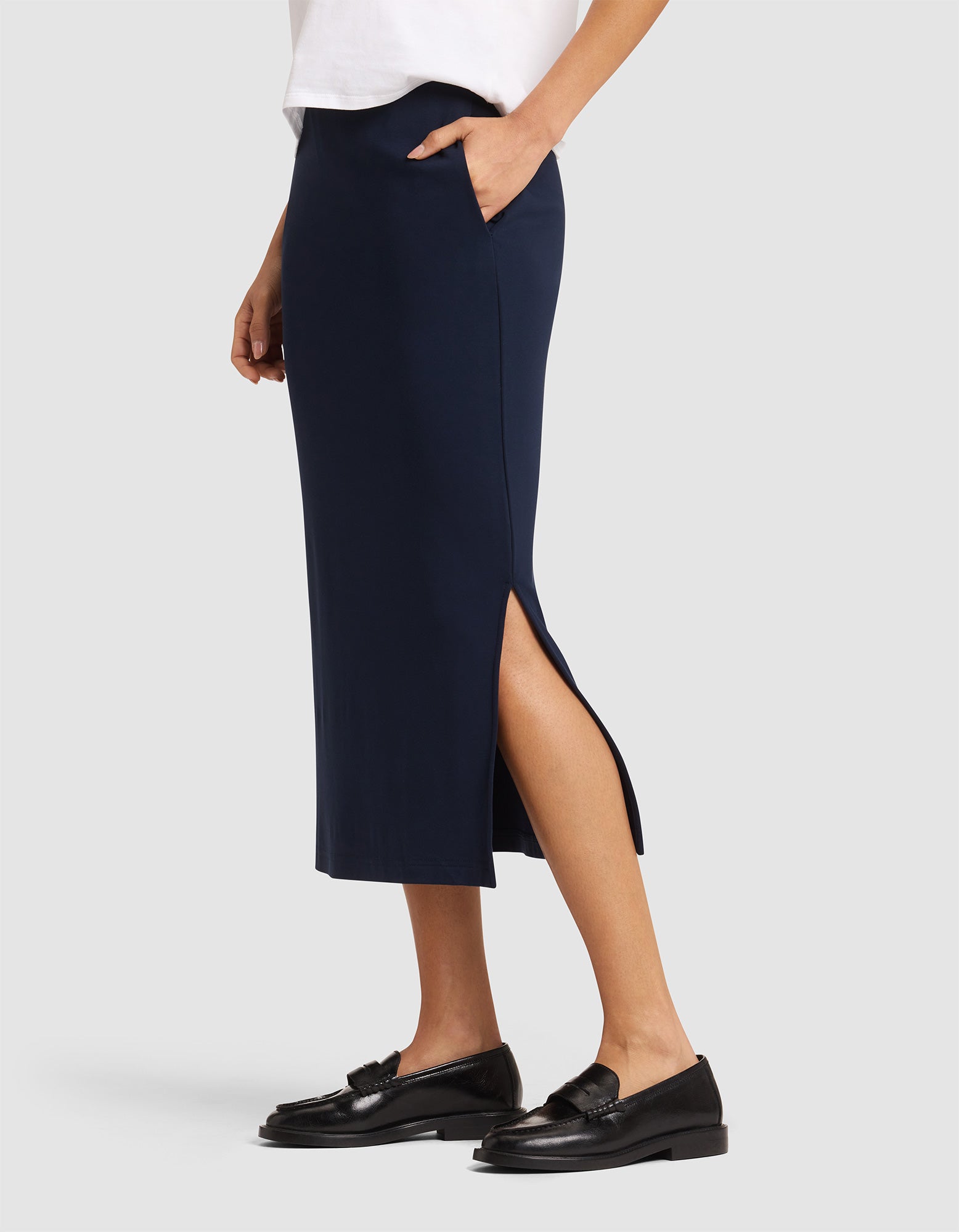 Women's Brushed Bamboo Midi Skirt - Last Chance - Image 4