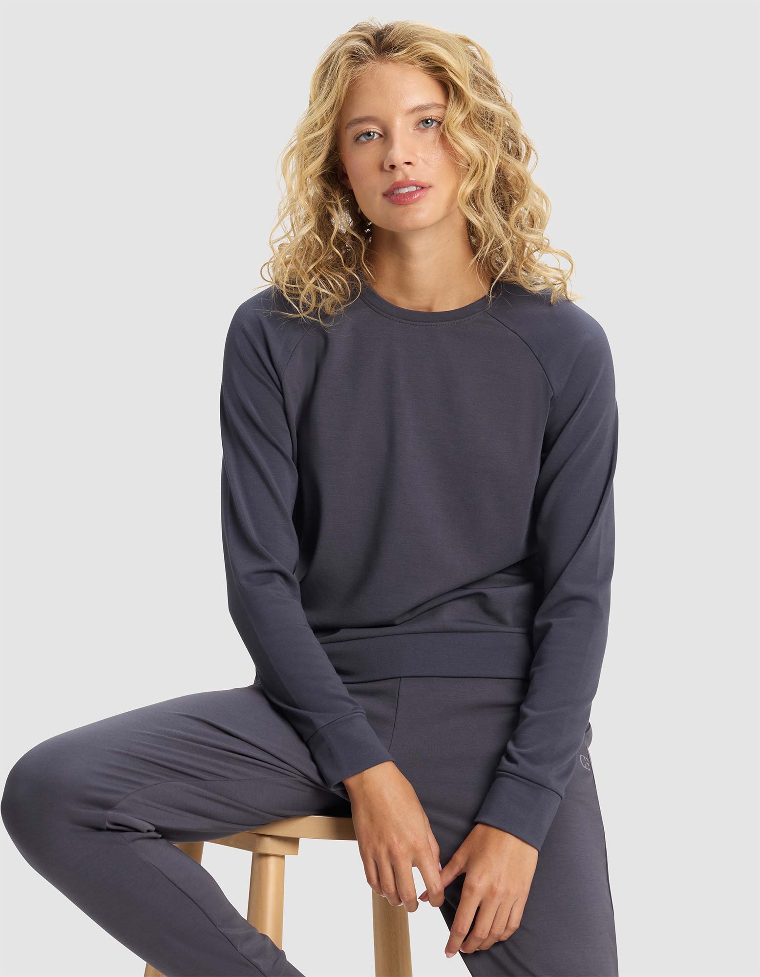 Women's Brushed Bamboo Pullover Crew - Image 5