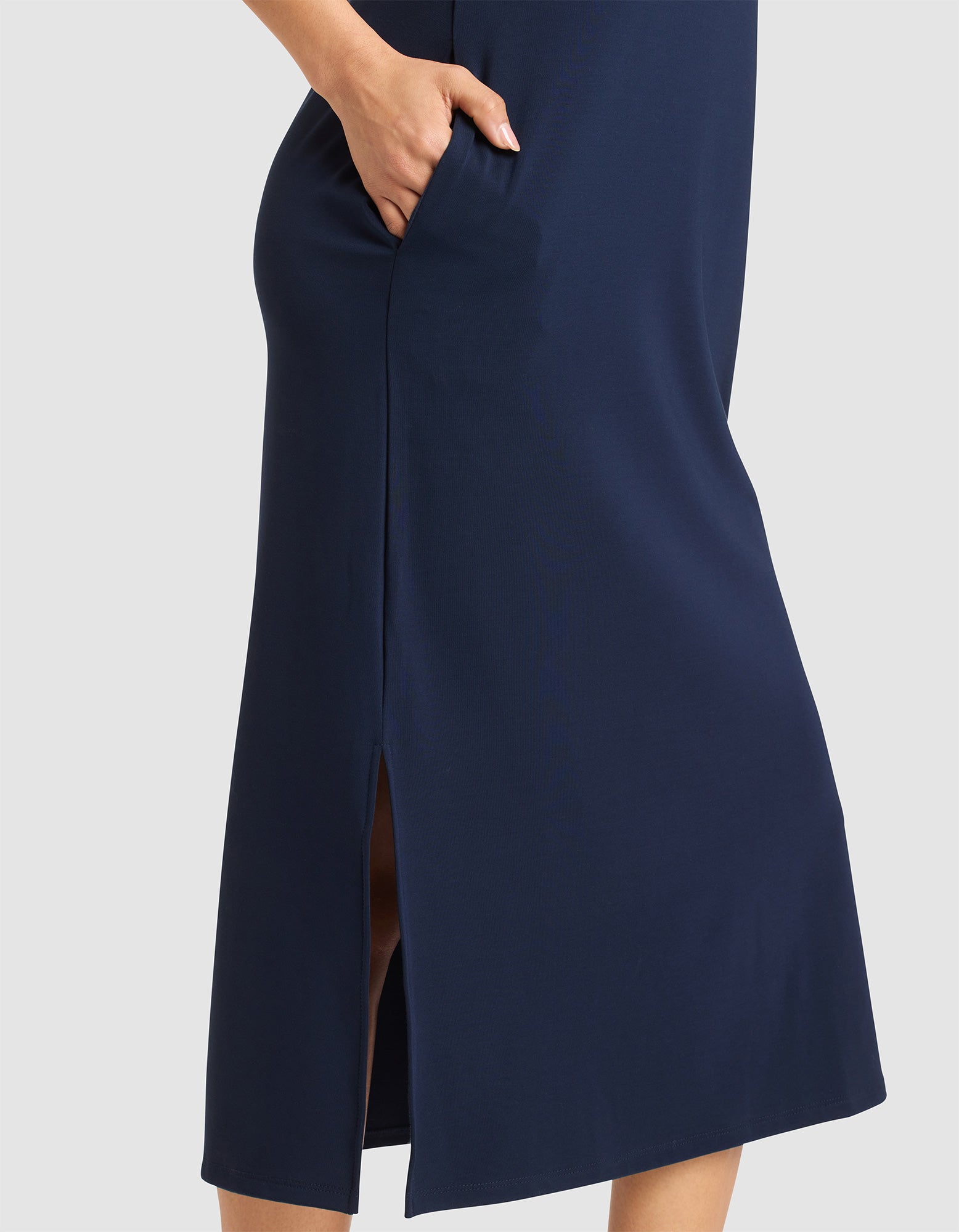 Women's Brushed Bamboo Sleeveless Midi Dress - Image 21