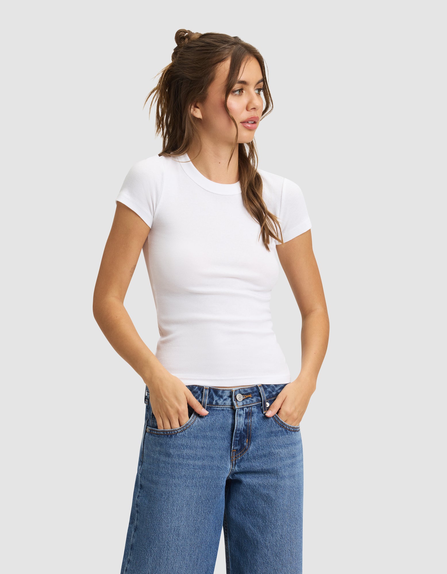 Women's Fine Ribbed Tee - Image 5