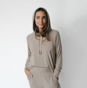 Women's Bamboo Rib-Knit Hoodie - Last Chance