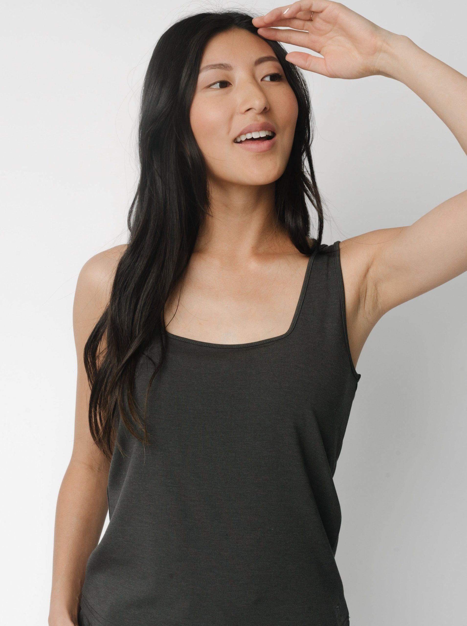Women's Brushed Bamboo Square Neck Tank - Image 7