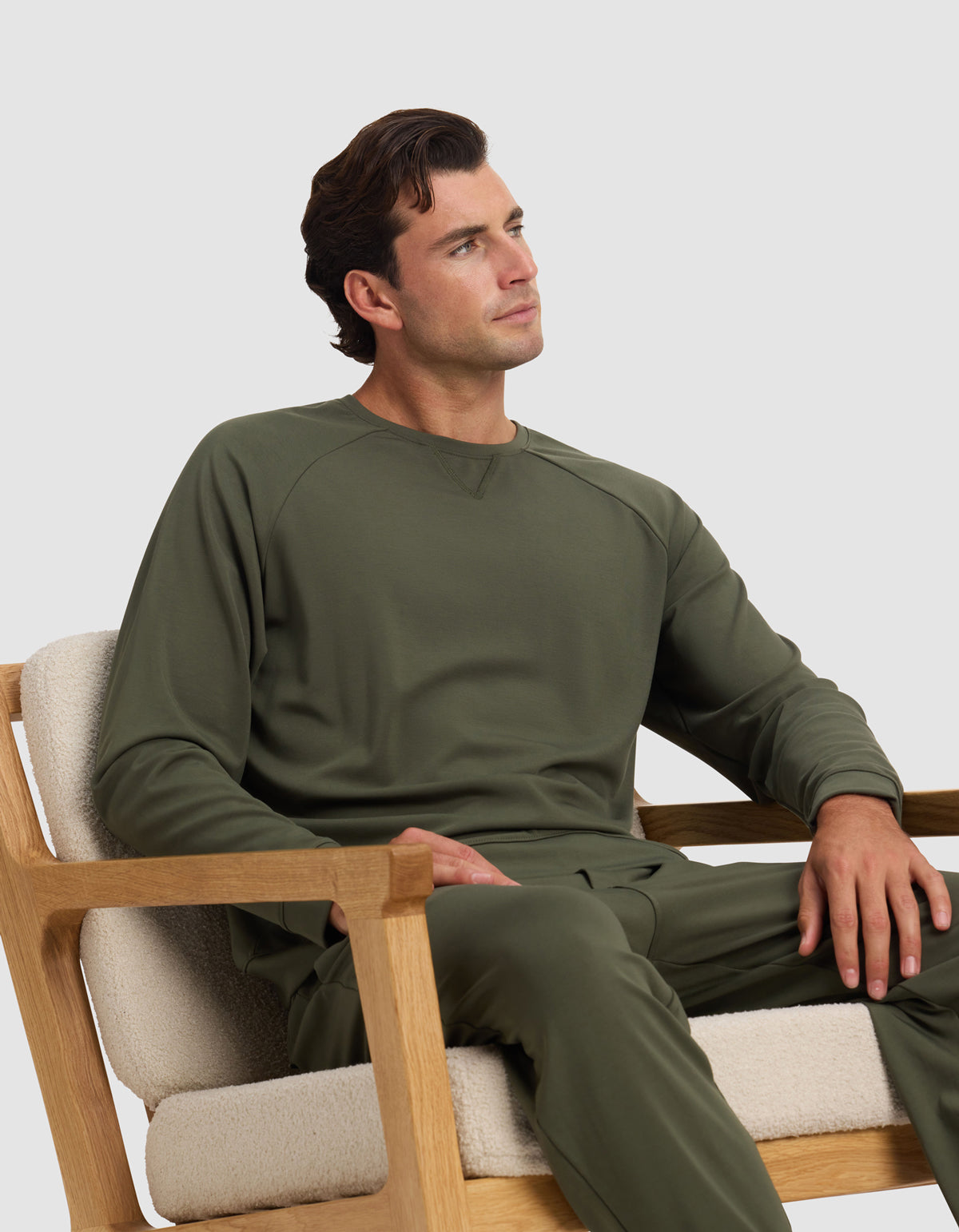 Men's Brushed Bamboo Pullover Crew - Image 5