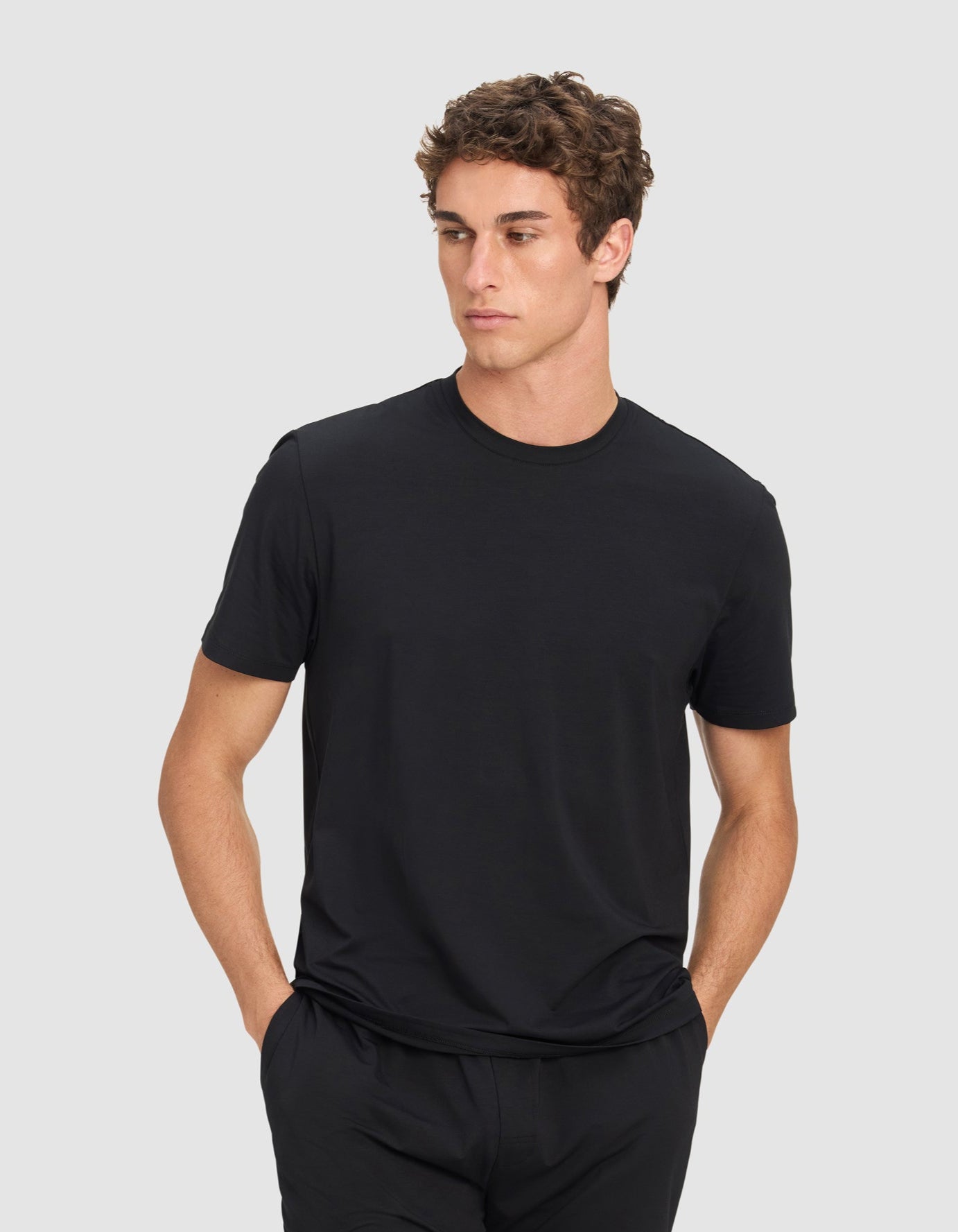 Men's First Layer Pajama Short Sleeve Tee & Pant Set - Image 4