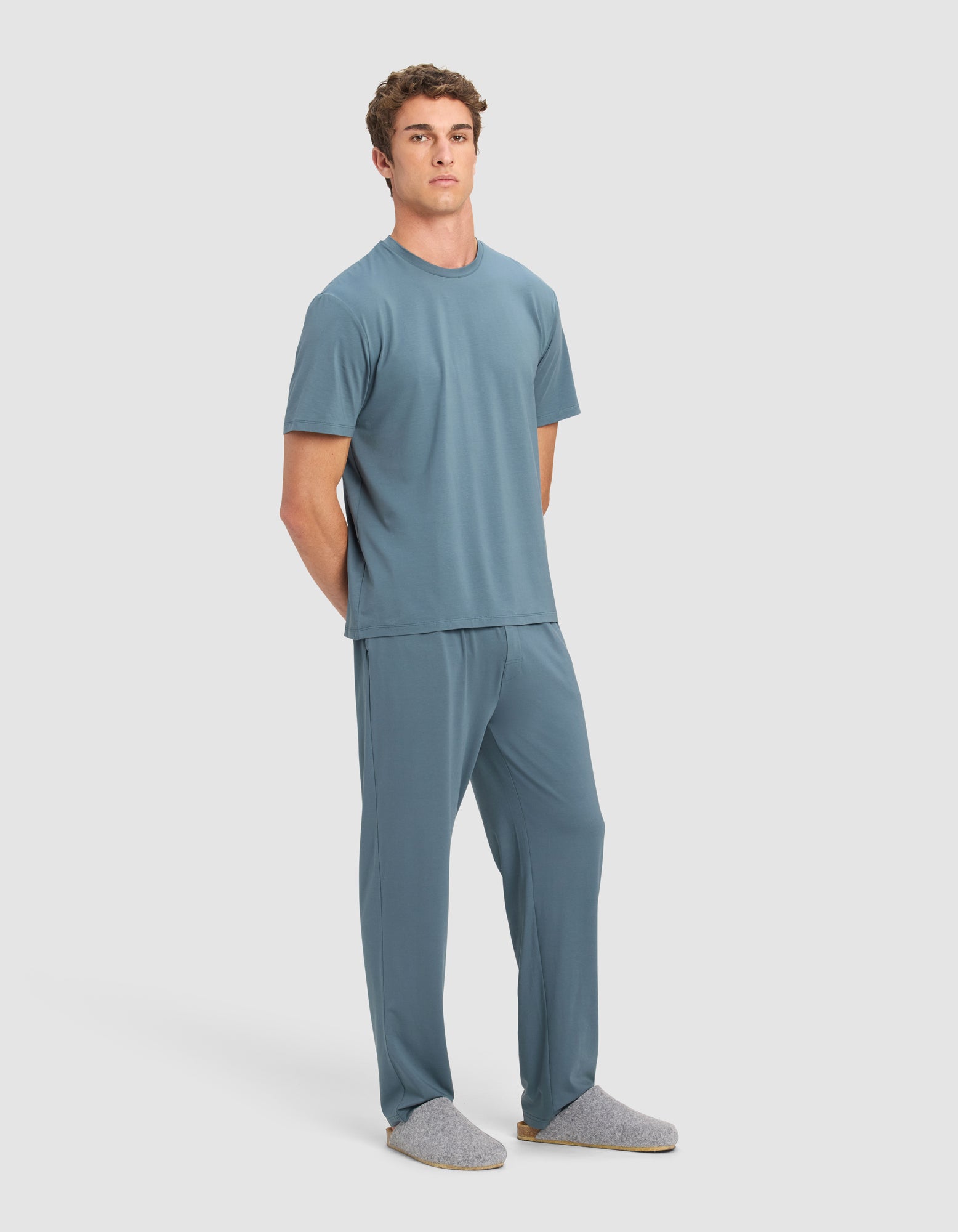 Men's First Layer Pajama Short Sleeve Tee & Pant Set - Image 11