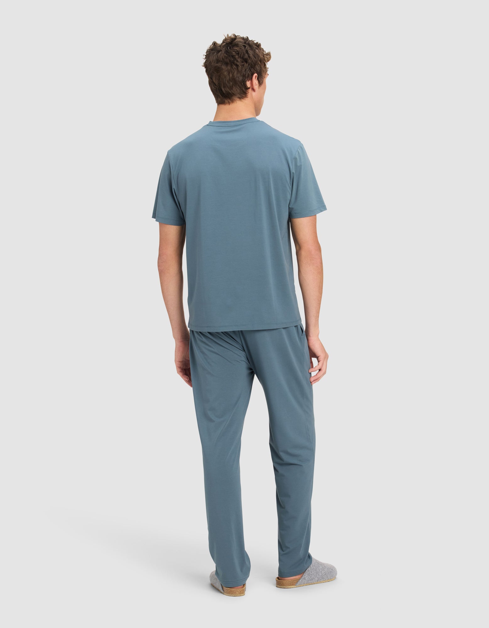 Men's First Layer Pajama Short Sleeve Tee & Pant Set - Image 12