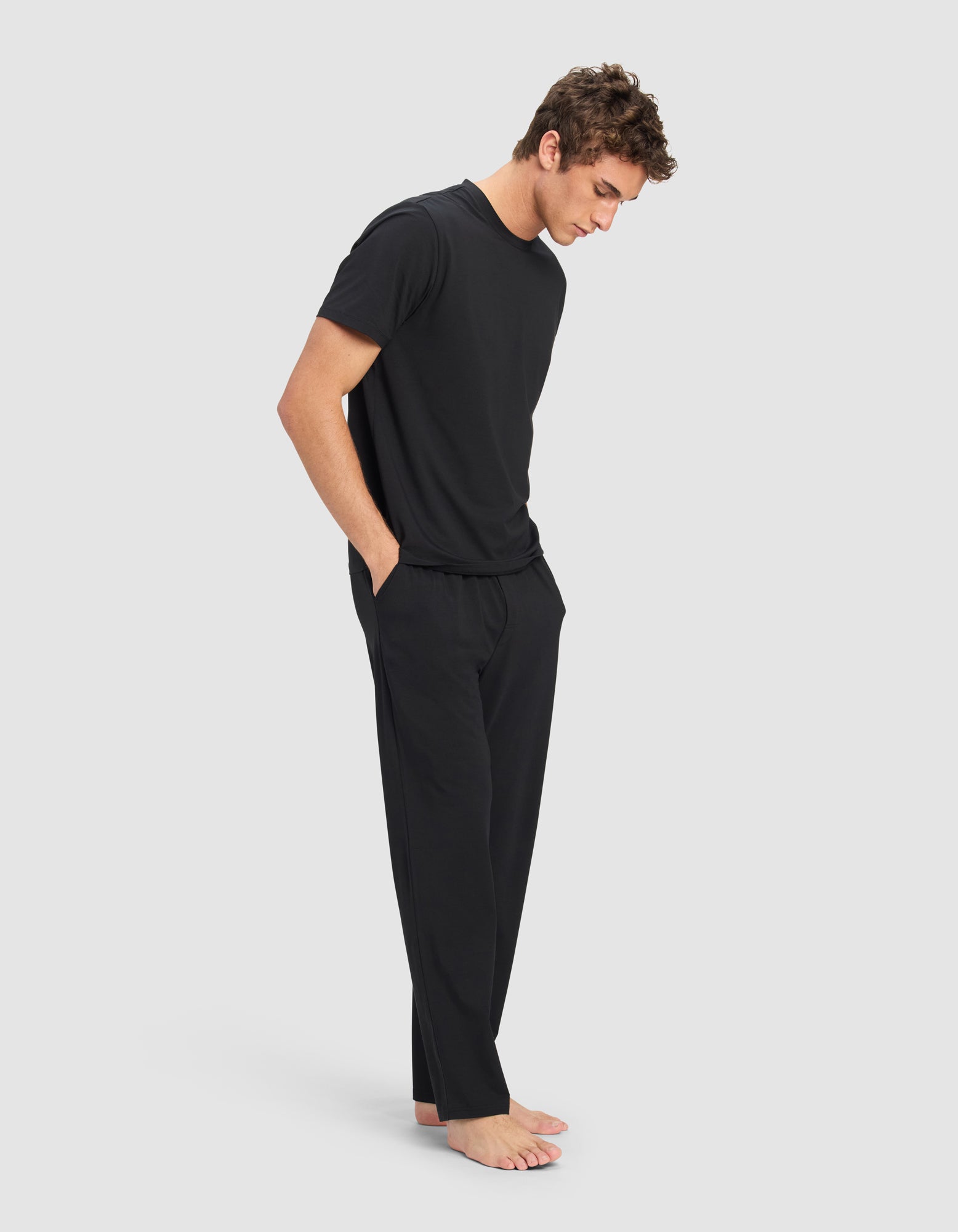Men's First Layer Pajama Short Sleeve Tee & Pant Set - Image 2
