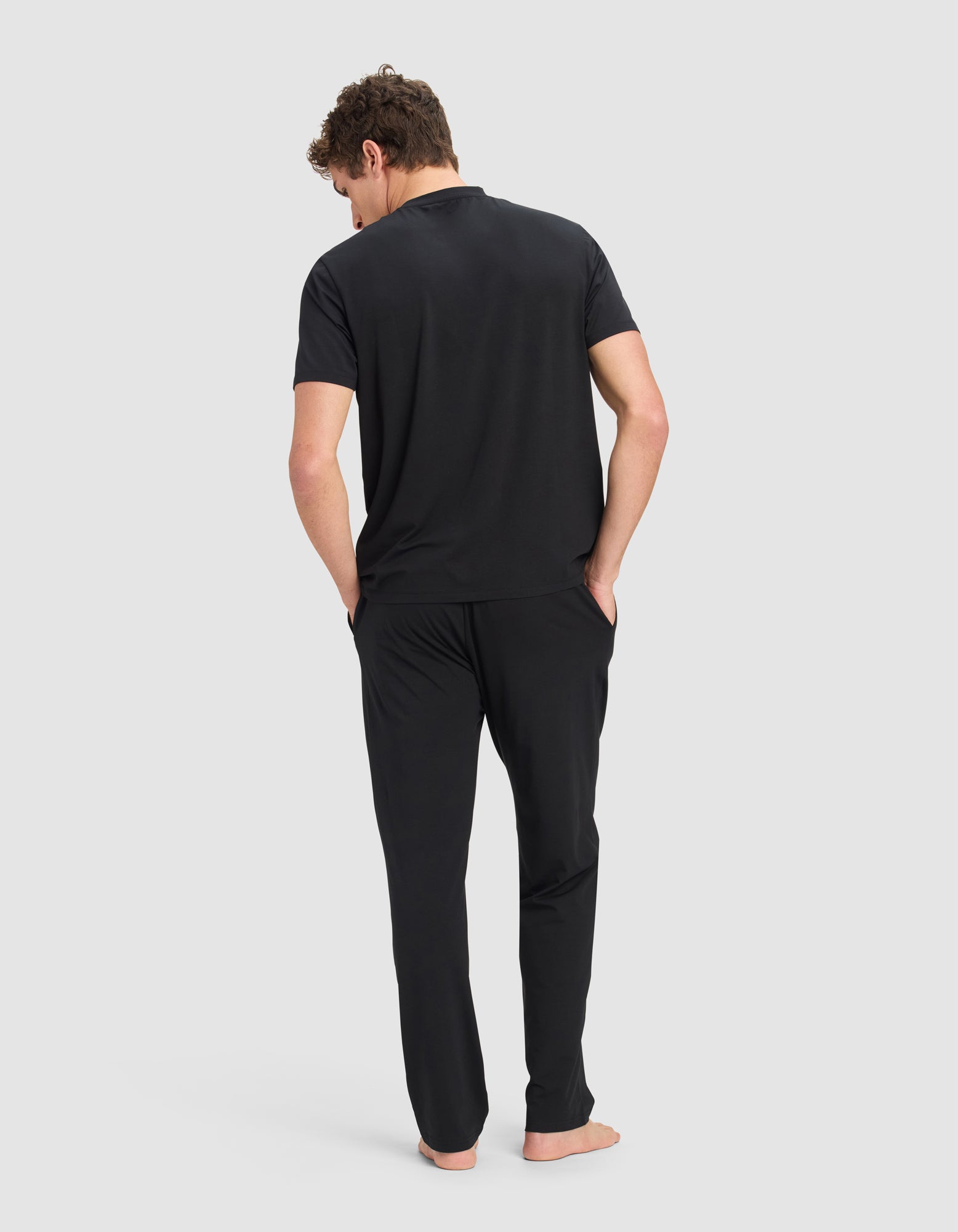 Men's First Layer Pajama Short Sleeve Tee & Pant Set - Image 3