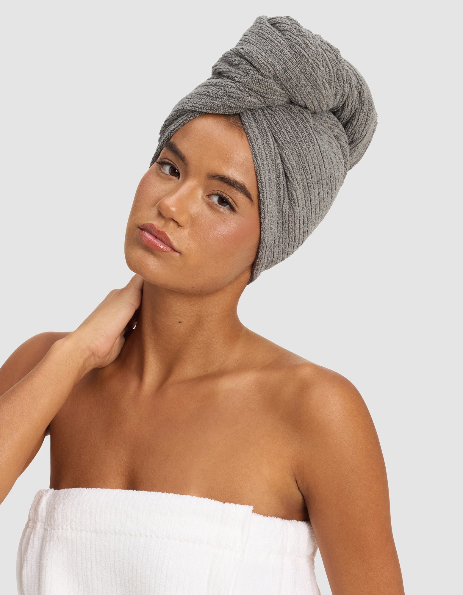Ribbed Terry Hair Towel - Image 4