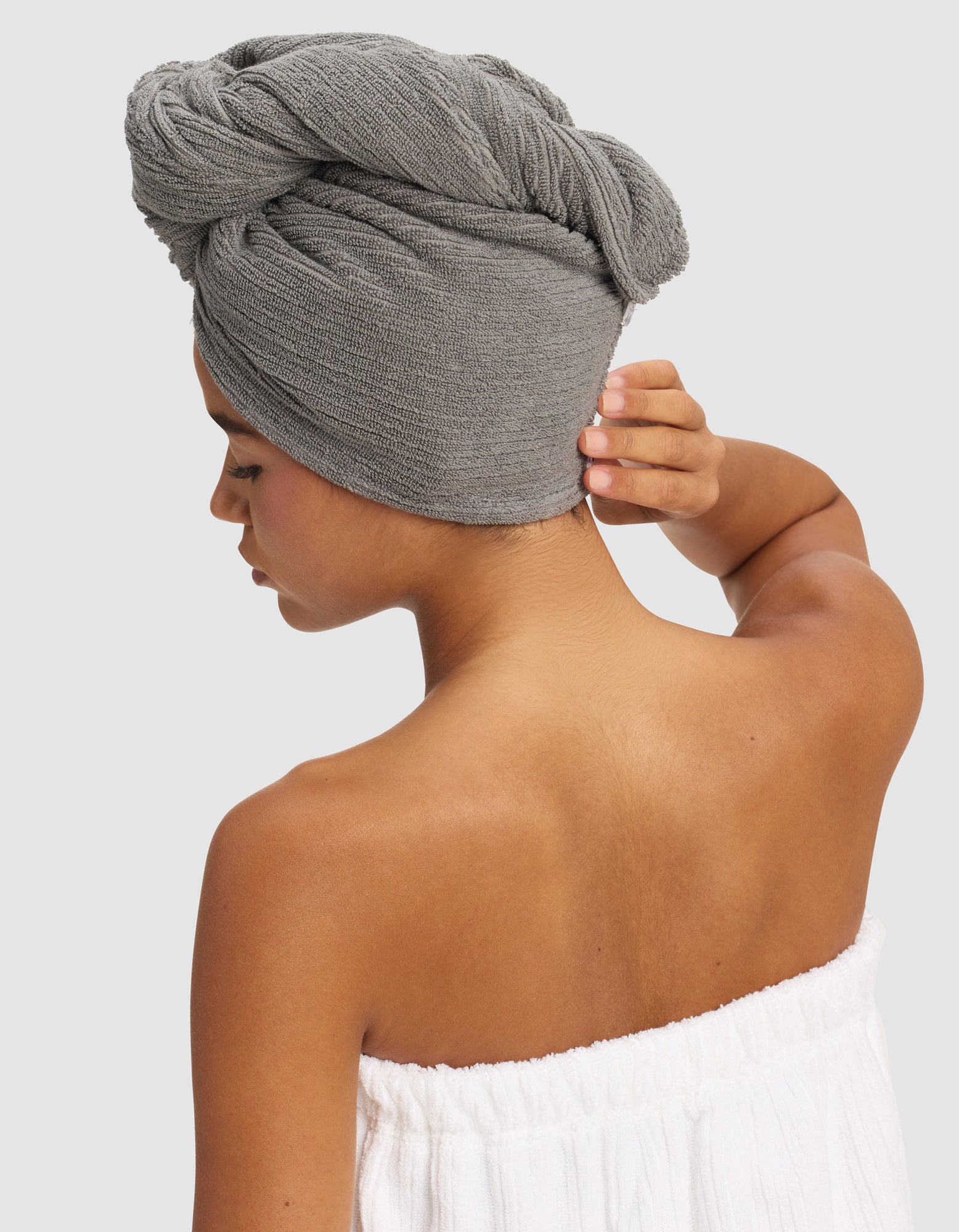 Ribbed Terry Hair Towel - Image 5