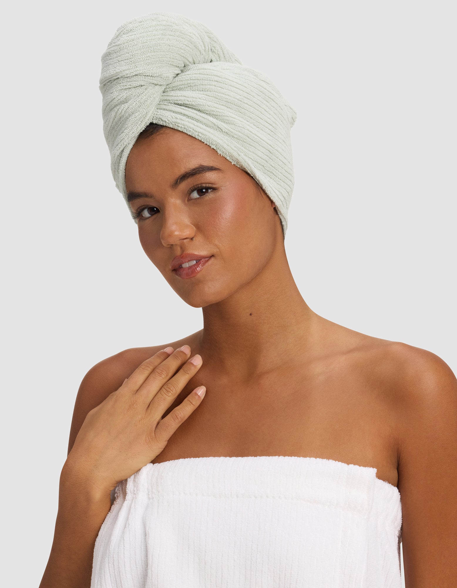 Ribbed Terry Hair Towel - Image 7