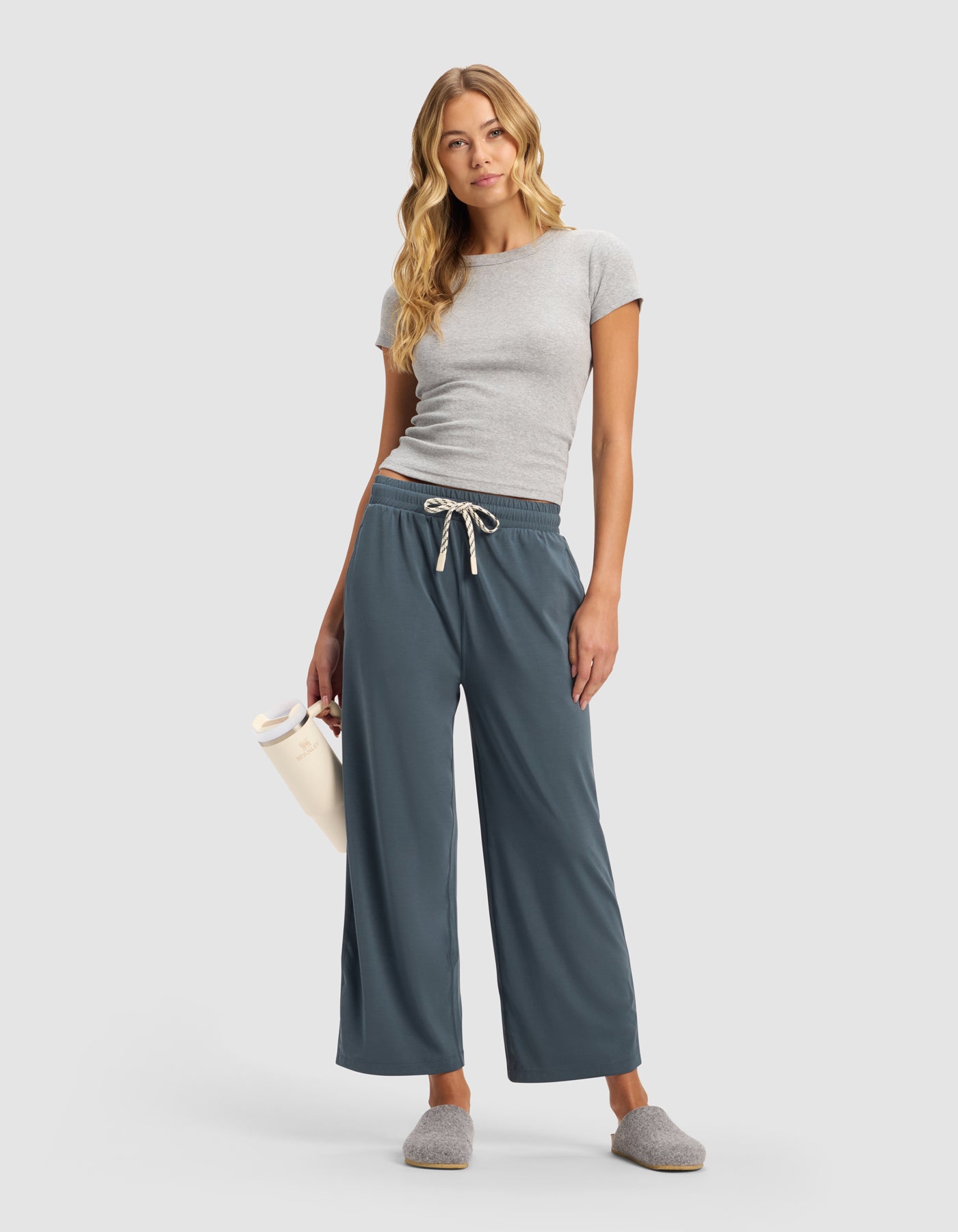Women's Studio Cropped Wide Leg Pant - Image 22