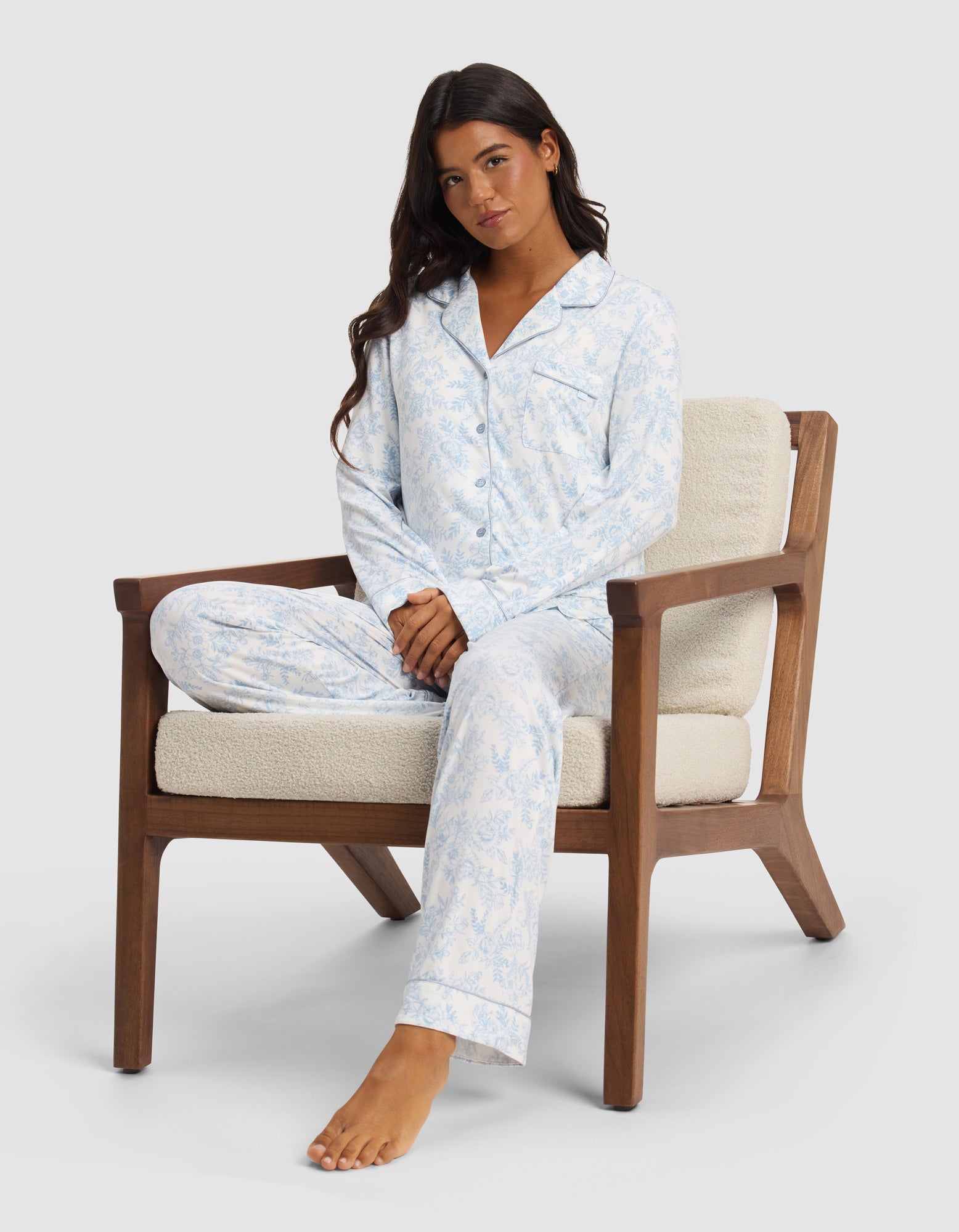 Women's Bamboo Stretch-Knit Long Sleeve Pajama Top - Image 81
