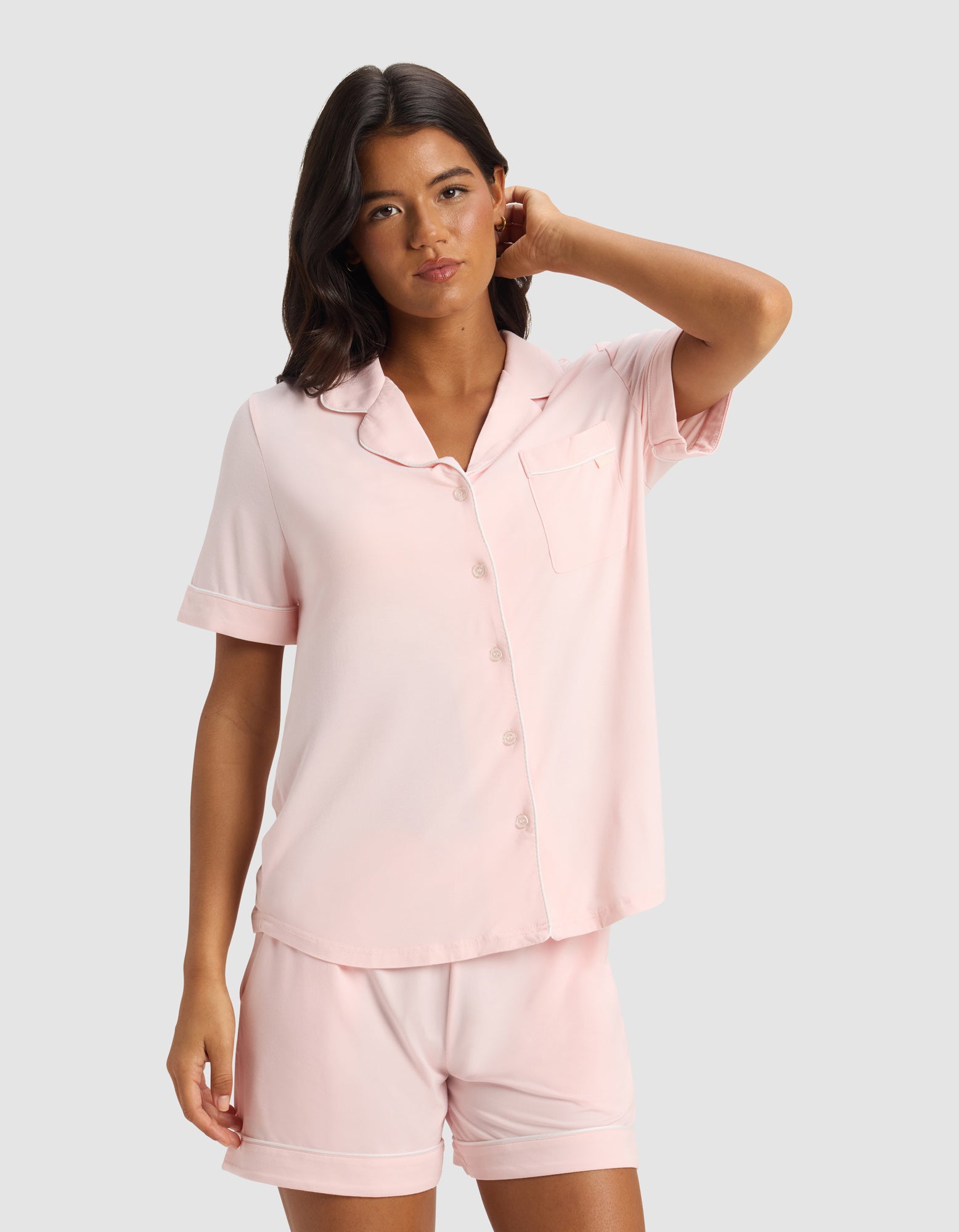 Women's Bamboo Stretch-Knit Short Sleeve Pajama Set - Image 65