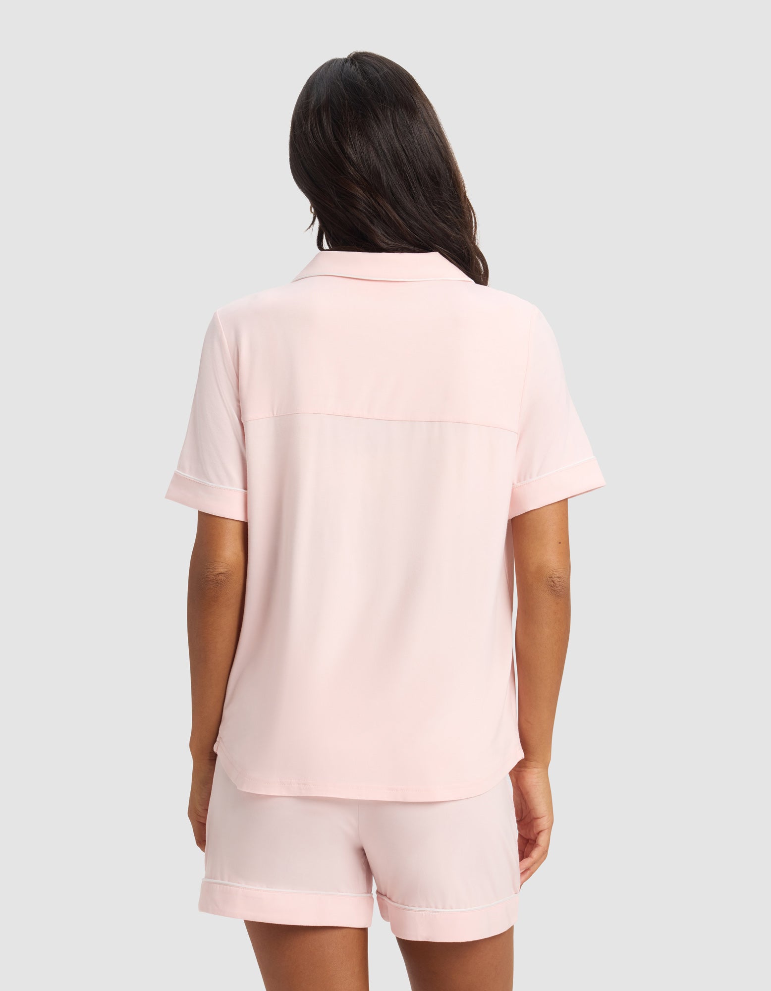 Women's Bamboo Stretch-Knit Short Sleeve Pajama Top - Image 54