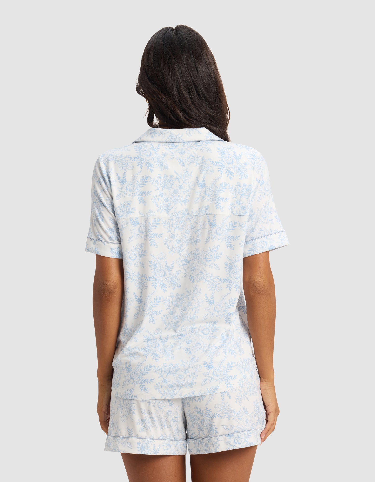 Women's Bamboo Stretch-Knit Short Sleeve Pajama Top - Image 58