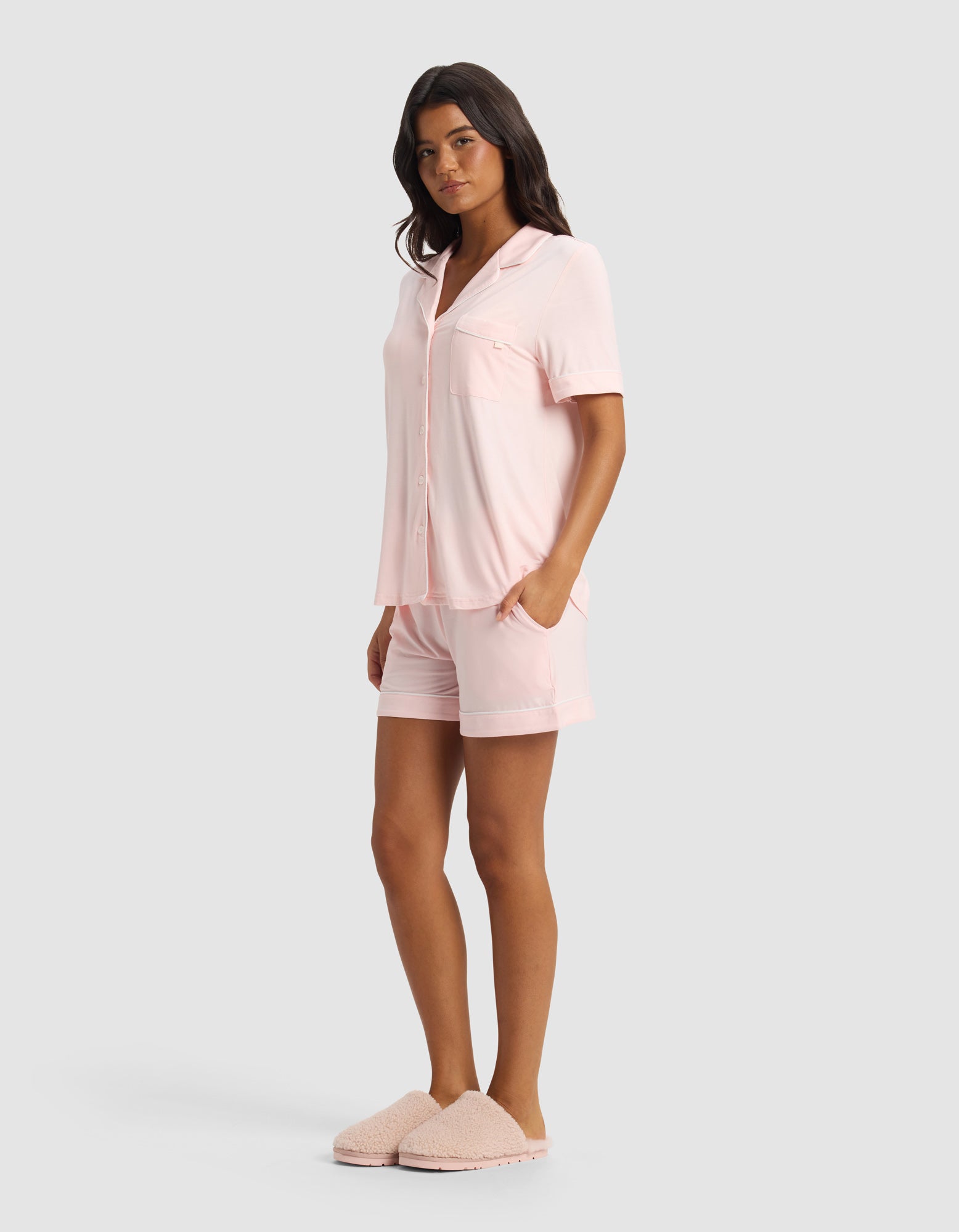 Women's Bamboo Stretch-Knit Short Sleeve Pajama Set - Image 63