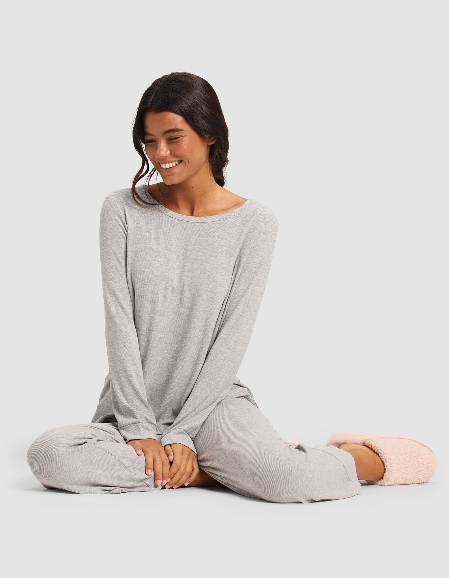 Women's Bamboo Rib-Knit Long Sleeve Lounge Top - Last Chance - Image 9