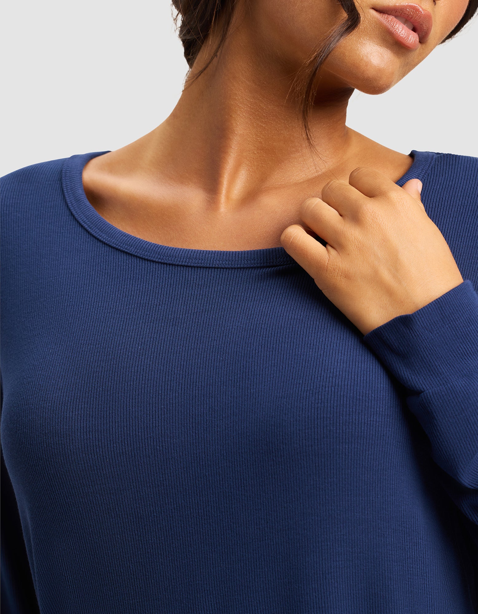 Women's Bamboo Rib-Knit Long Sleeve Lounge Top - Last Chance - Image 8