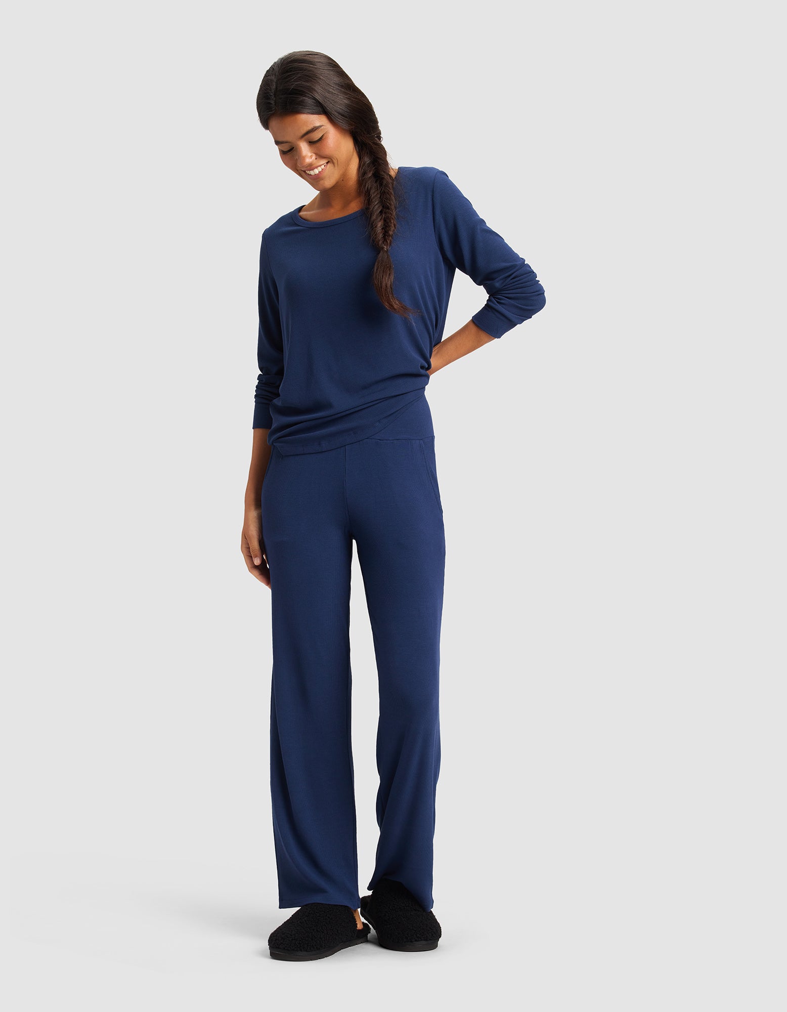 Women's Bamboo Rib-Knit Lounge Pant - Image 3
