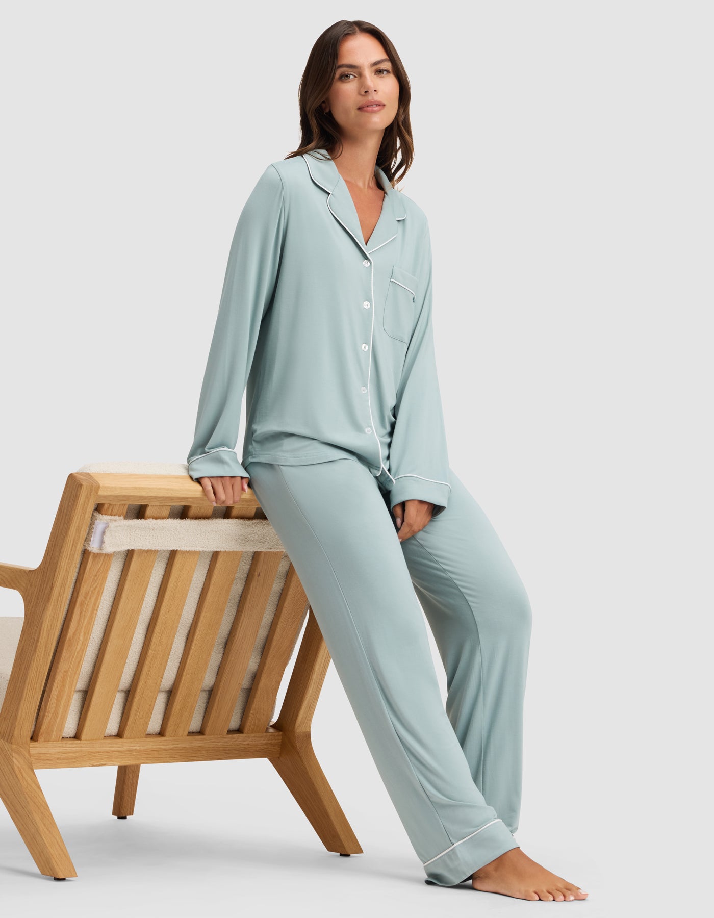 Women's Bamboo Stretch-Knit Long Sleeve Pajama Set - Image 18