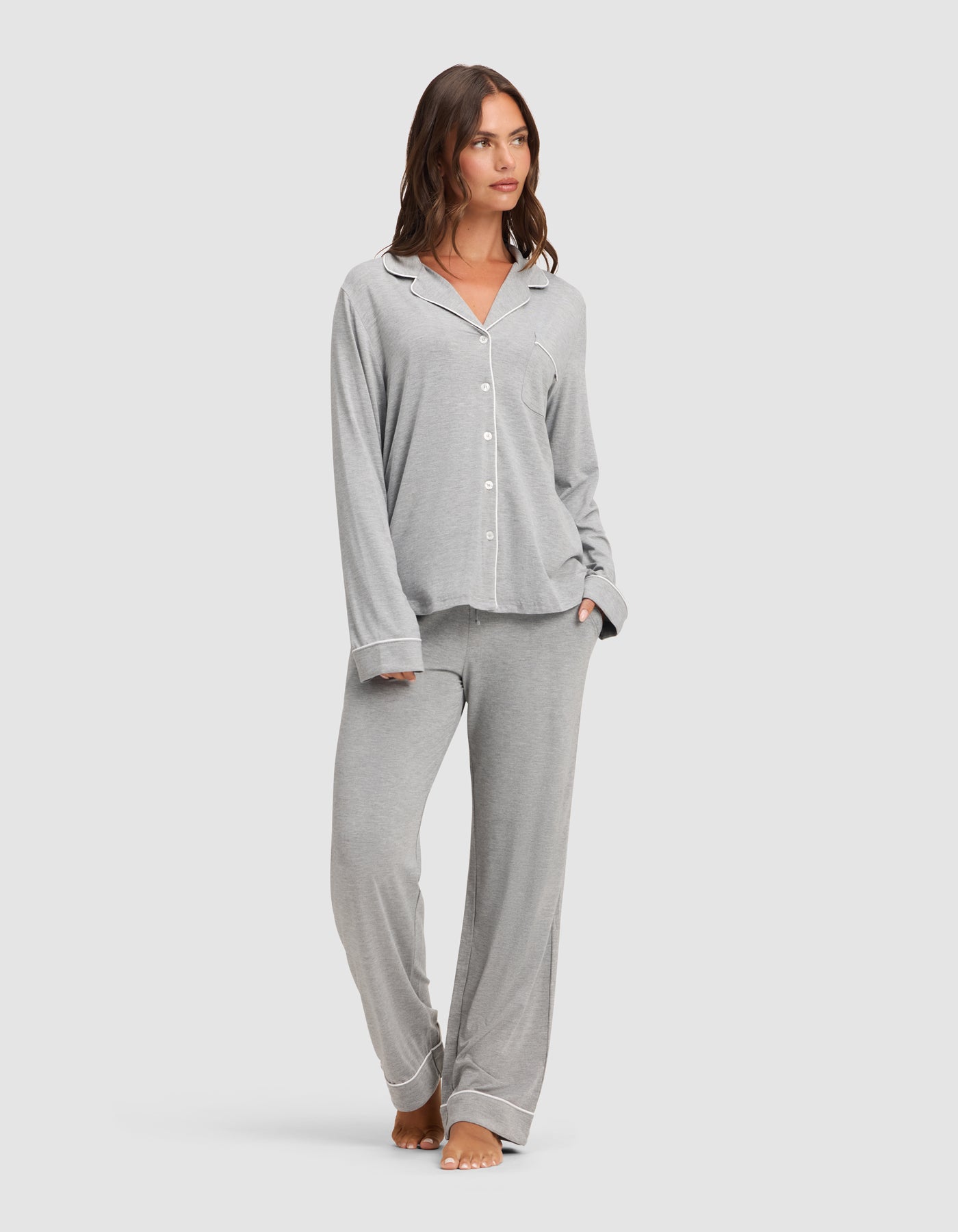 Women's Bamboo Stretch-Knit Long Sleeve Pajama Set - Image 22