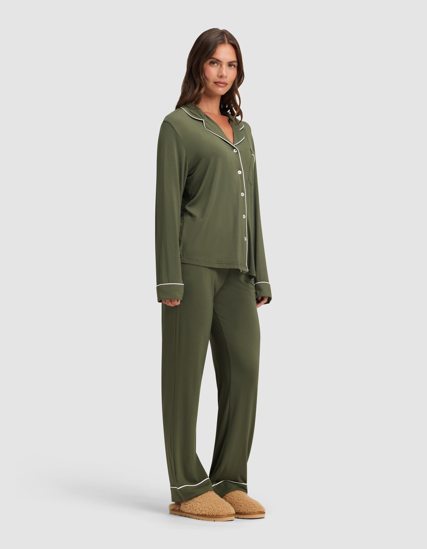 Women's Bamboo Stretch-Knit Long Sleeve Pajama Set - Image 45
