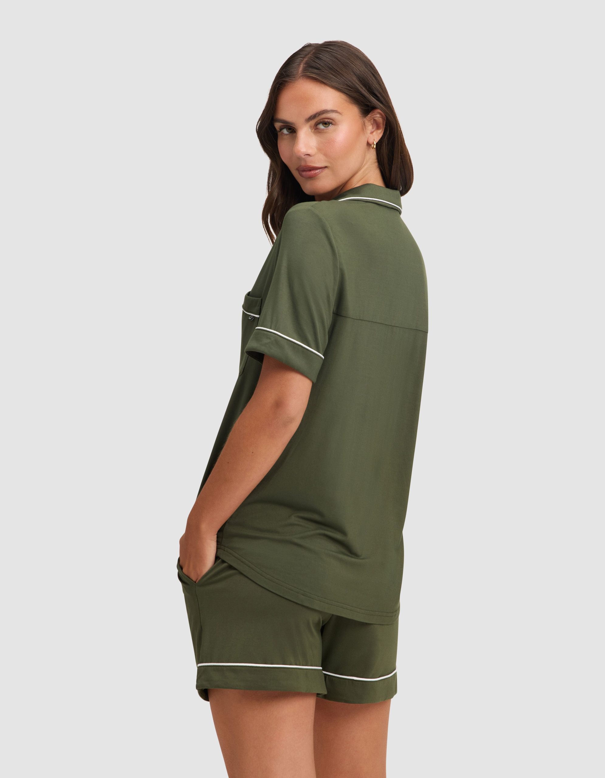 Women's Bamboo Stretch-Knit Short Sleeve Pajama Set - Image 41