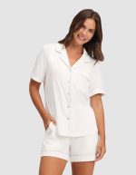 Women's Bamboo Stretch-Knit Short Sleeve Pajama Top