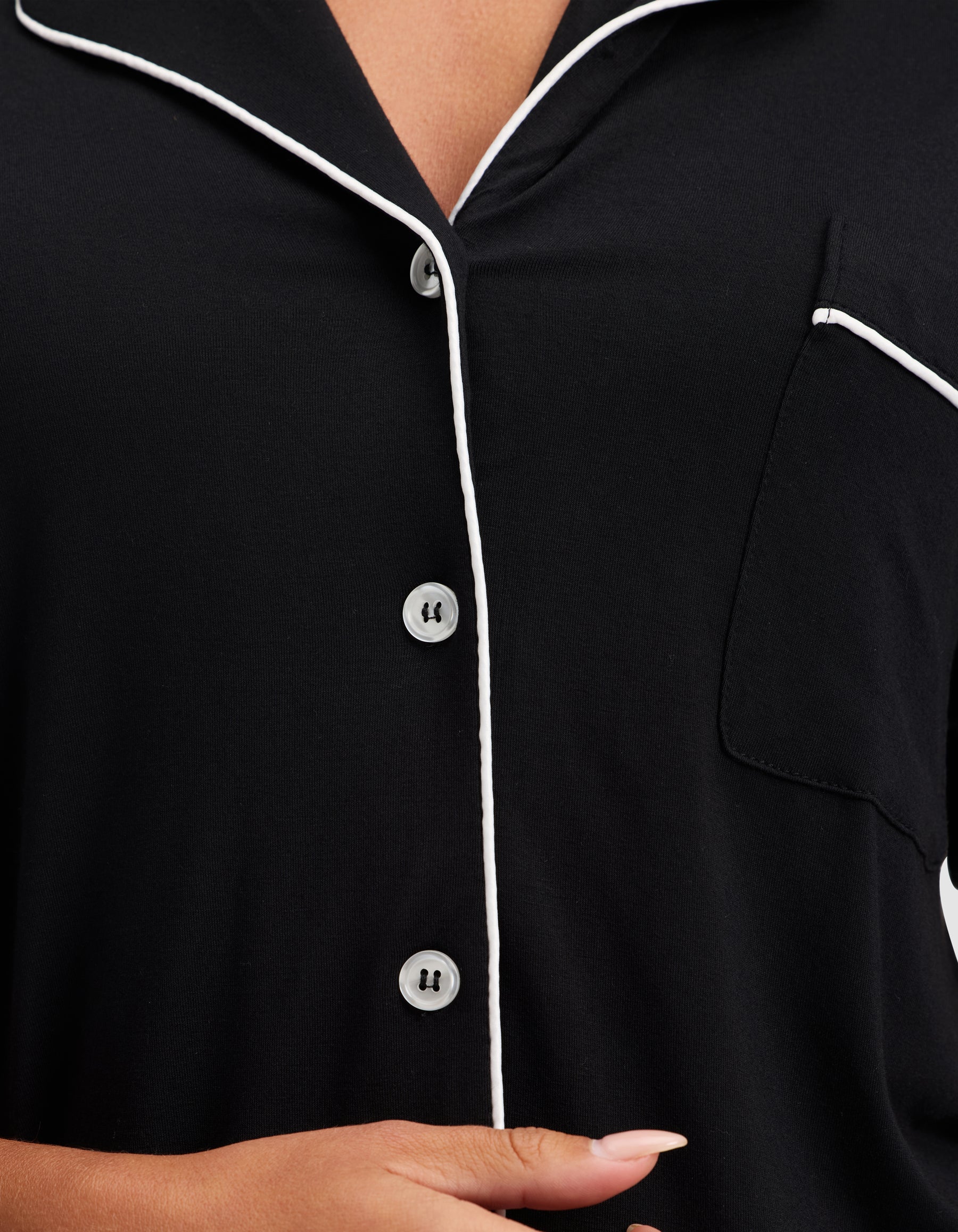 Women's Bamboo Stretch-Knit Short Sleeve Pajama Top - Image 18