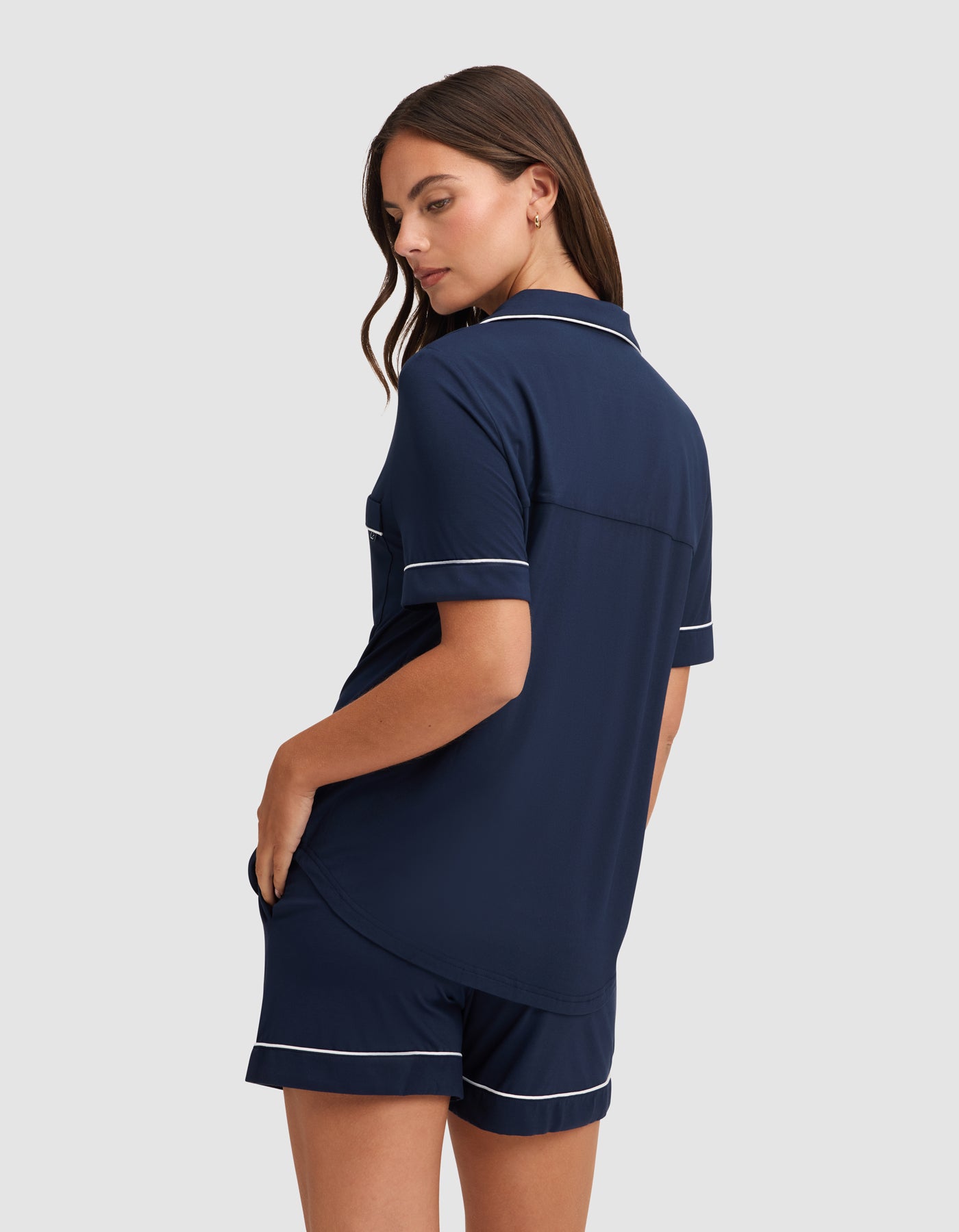 Women's Bamboo Stretch-Knit Short Sleeve Pajama Top - Image 10