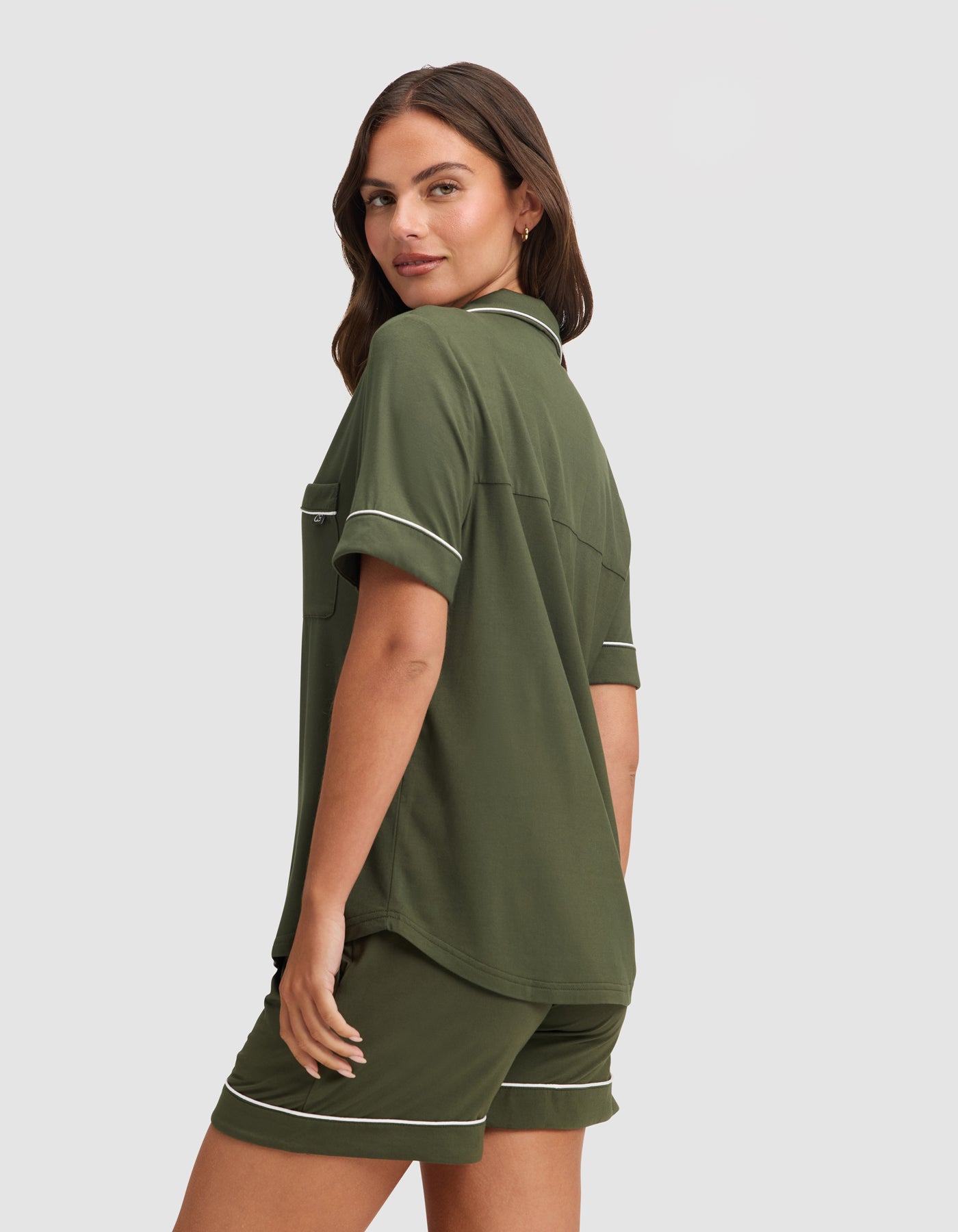 Women's Bamboo Stretch-Knit Short Sleeve Pajama Top - Image 32