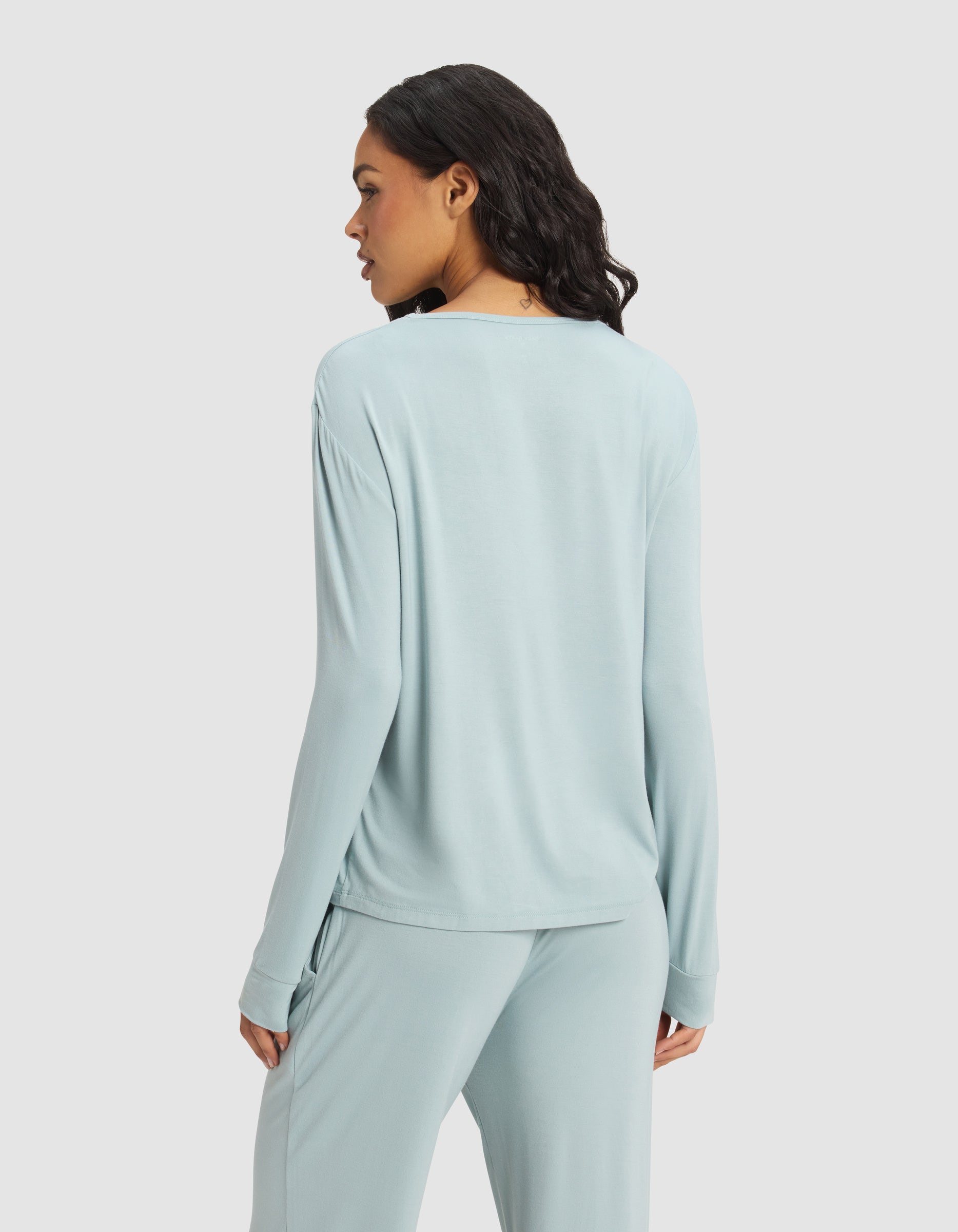 Women's Bamboo Stretch-Knit Long Sleeve Lounge Tee - Image 28