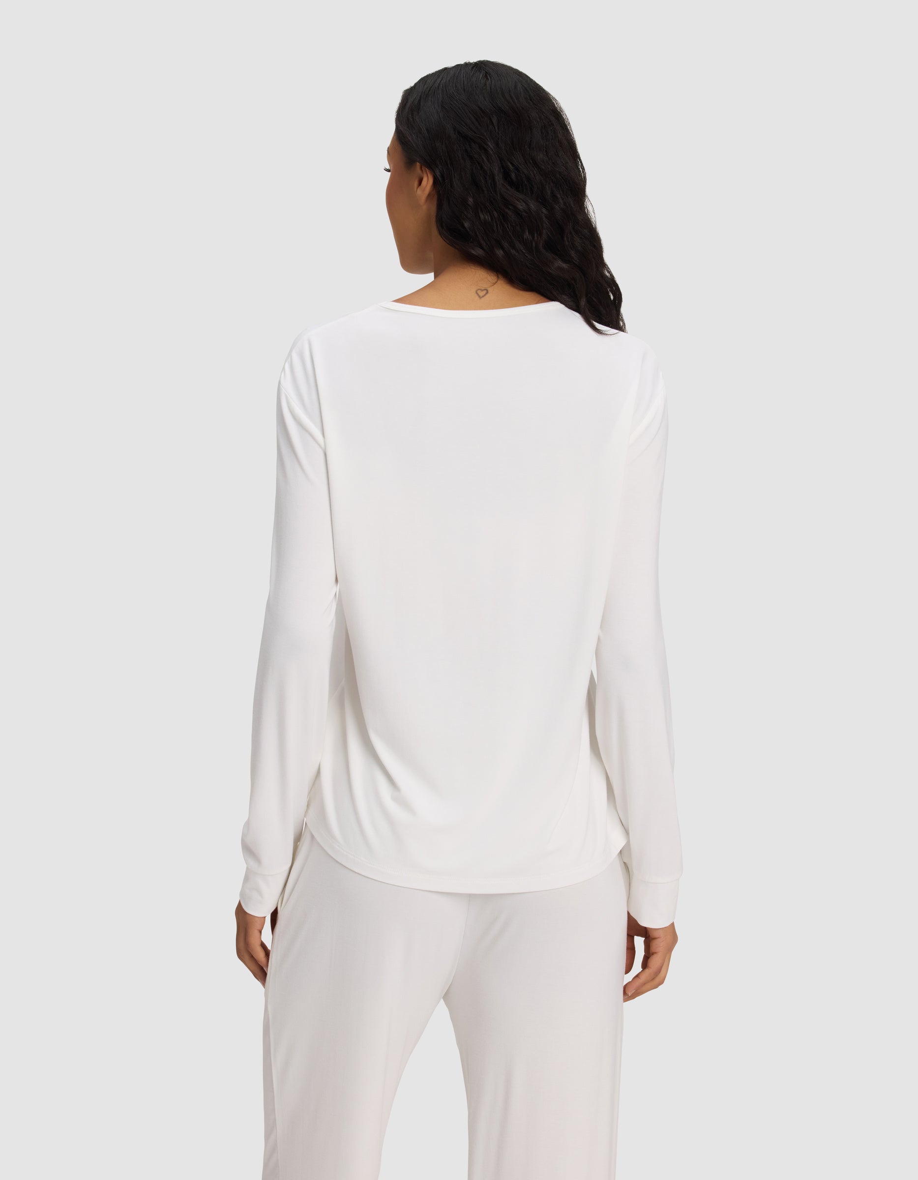 Women's Bamboo Stretch-Knit Long Sleeve Lounge Tee - Image 24