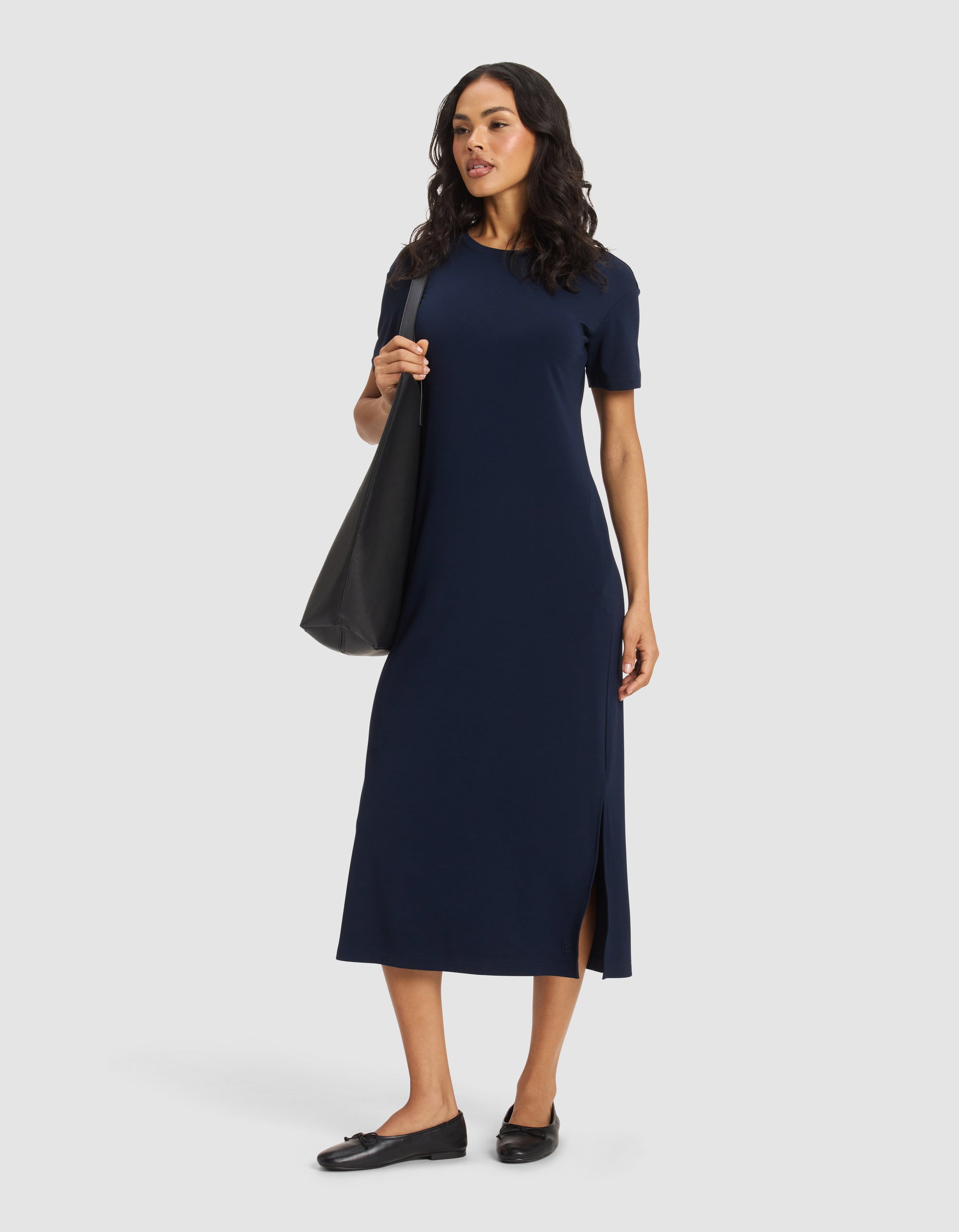 Women's Brushed Bamboo Midi Dress - Image 19