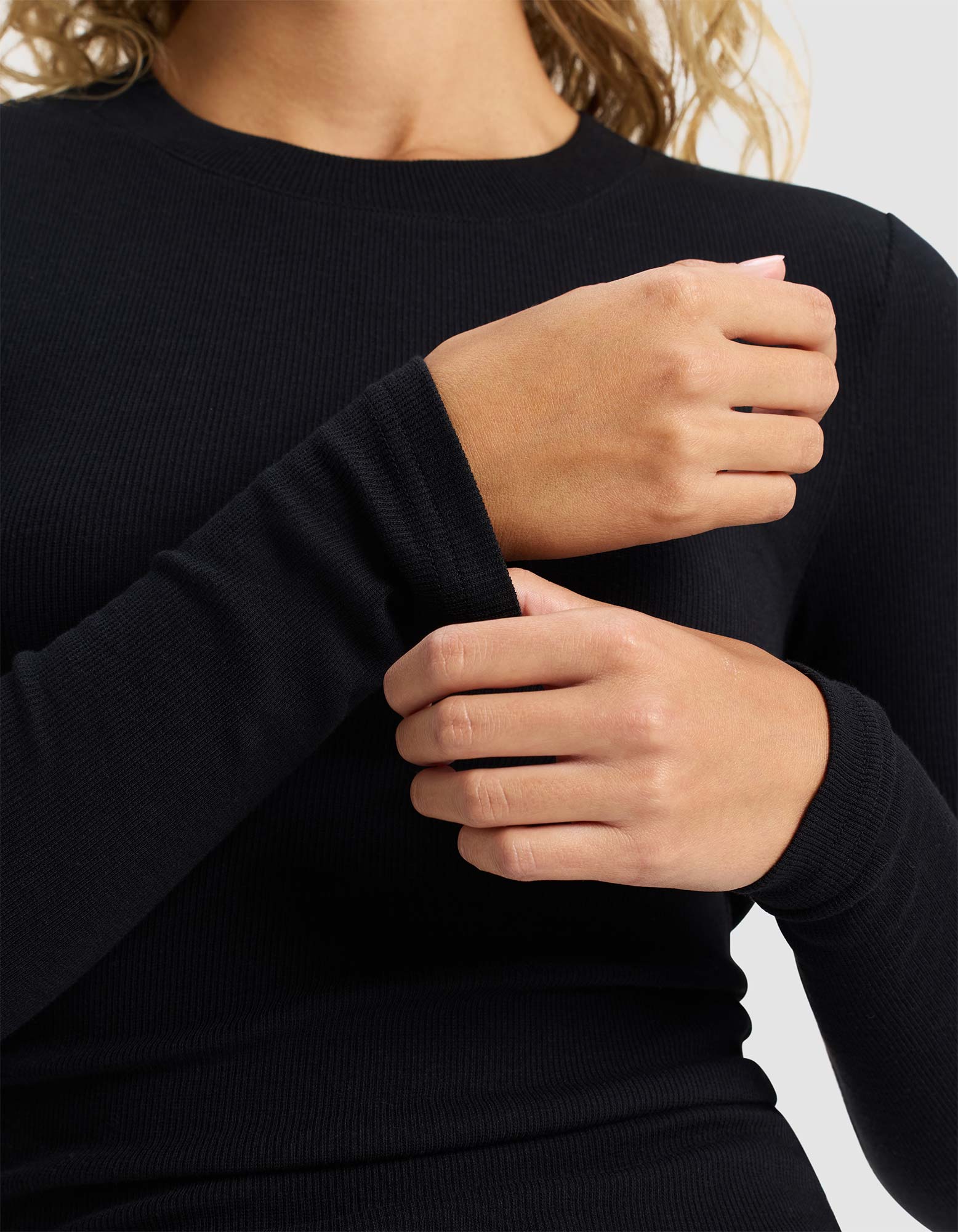 Women's Fine Ribbed Long Sleeve Tee - Image 12