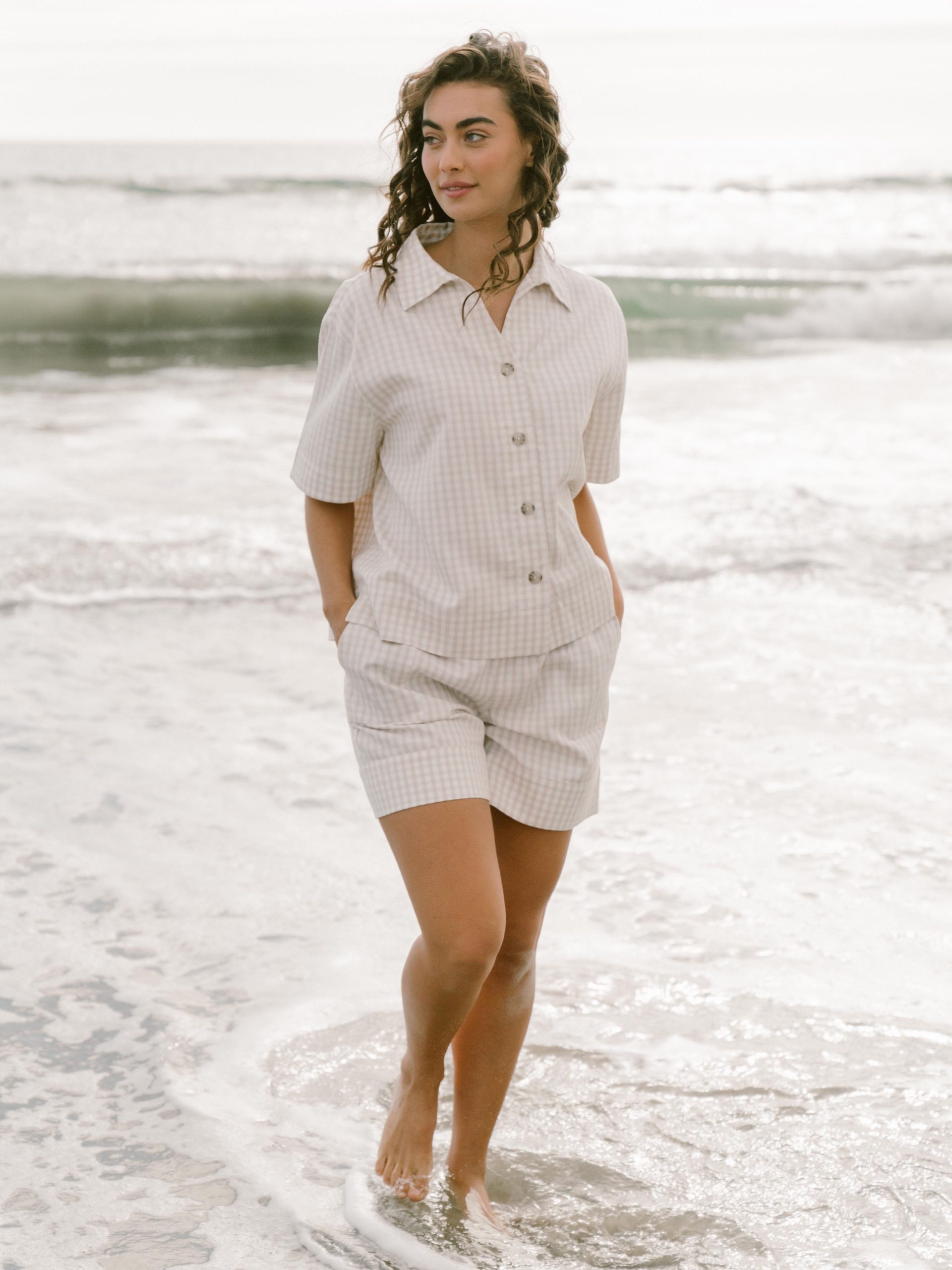 Women's Cozy Earth Coastal Comfort Short Sleeve Button Down - Last Chance - Image 10